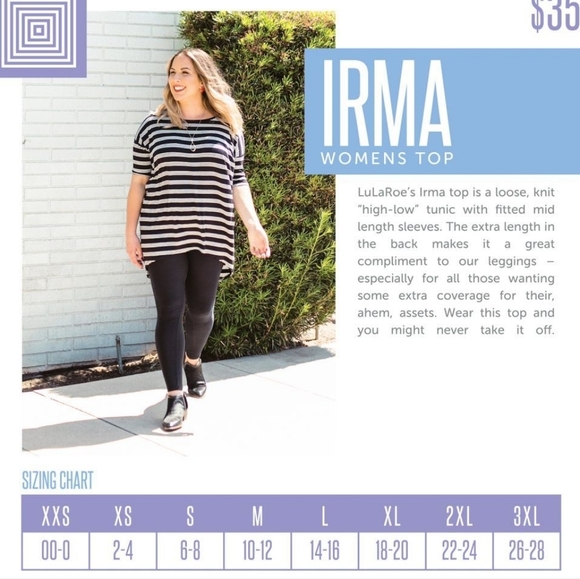 Lularoe Red, White & Blue American Flag Patriotic Americana Irma Tee Size XXS - Picture 8 of 8